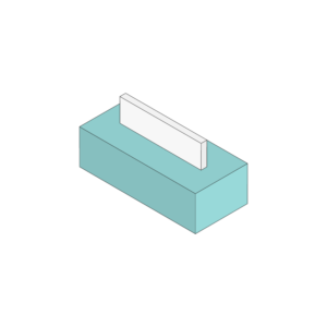 ブロックのような箱ティッシュのアイソメトリックイラスト