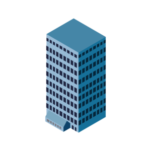 高層ビルのアイソメトリックイラスト