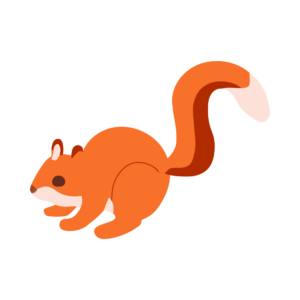 リスのアイソメトリックイラスト