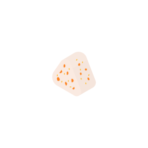 鮭おにぎりのアイソメトリックイラスト