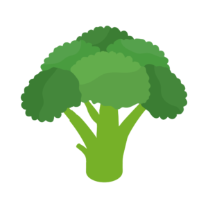 ブロッコリーのアイソメトリックイラスト