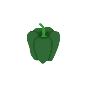 緑ピーマンのアイソメトリックイラスト