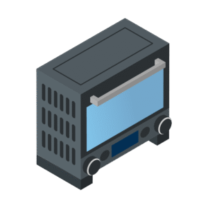 オーブンレンジのアイソメトリックイラスト