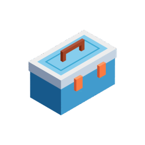 クーラーボックスのアイソメトリックイラスト