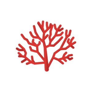 赤い珊瑚のアイソメトリックイラスト