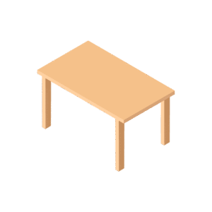 シンプルなデスクのアイソメトリックイラスト