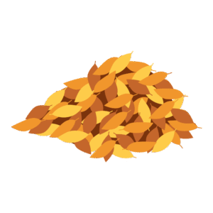 枯葉の山のアイソメトリックイラスト