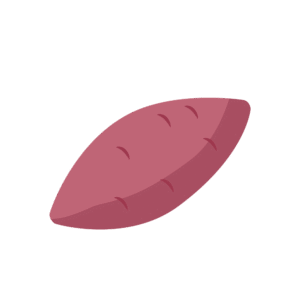 さつまいものアイソメトリックイラスト