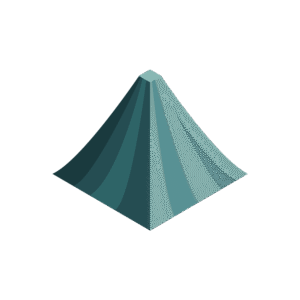 山のアイソメトリックイラスト