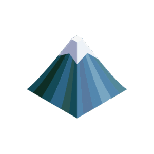 富士山のアイソメトリックイラスト