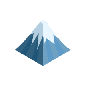 雪山のアイソメトリックイラスト