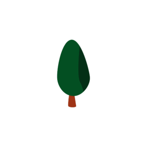 丸みのある木のアイソメトリックイラスト、その3