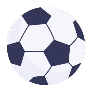 サッカーボールのアイソメトリックイラスト