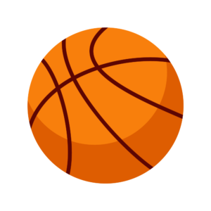 バスケットボールのアイソメトリックイラスト