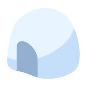 かまくらのアイソメトリックイラスト