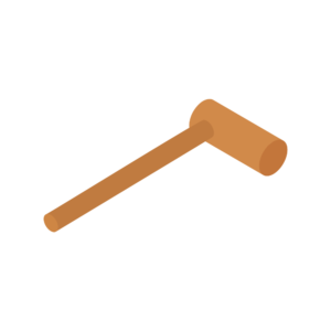 餅つきの杵のアイソメトリックイラスト