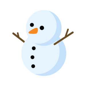 雪だるまのアイソメトリックイラスト